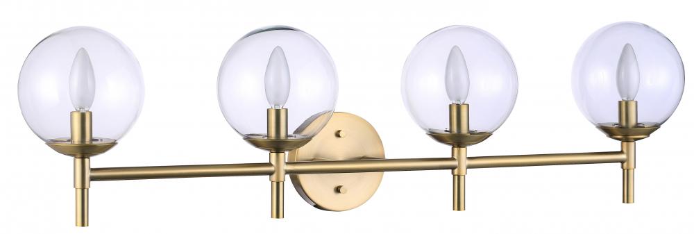 4 LIGHT, BATH FIXTURE IN METAL