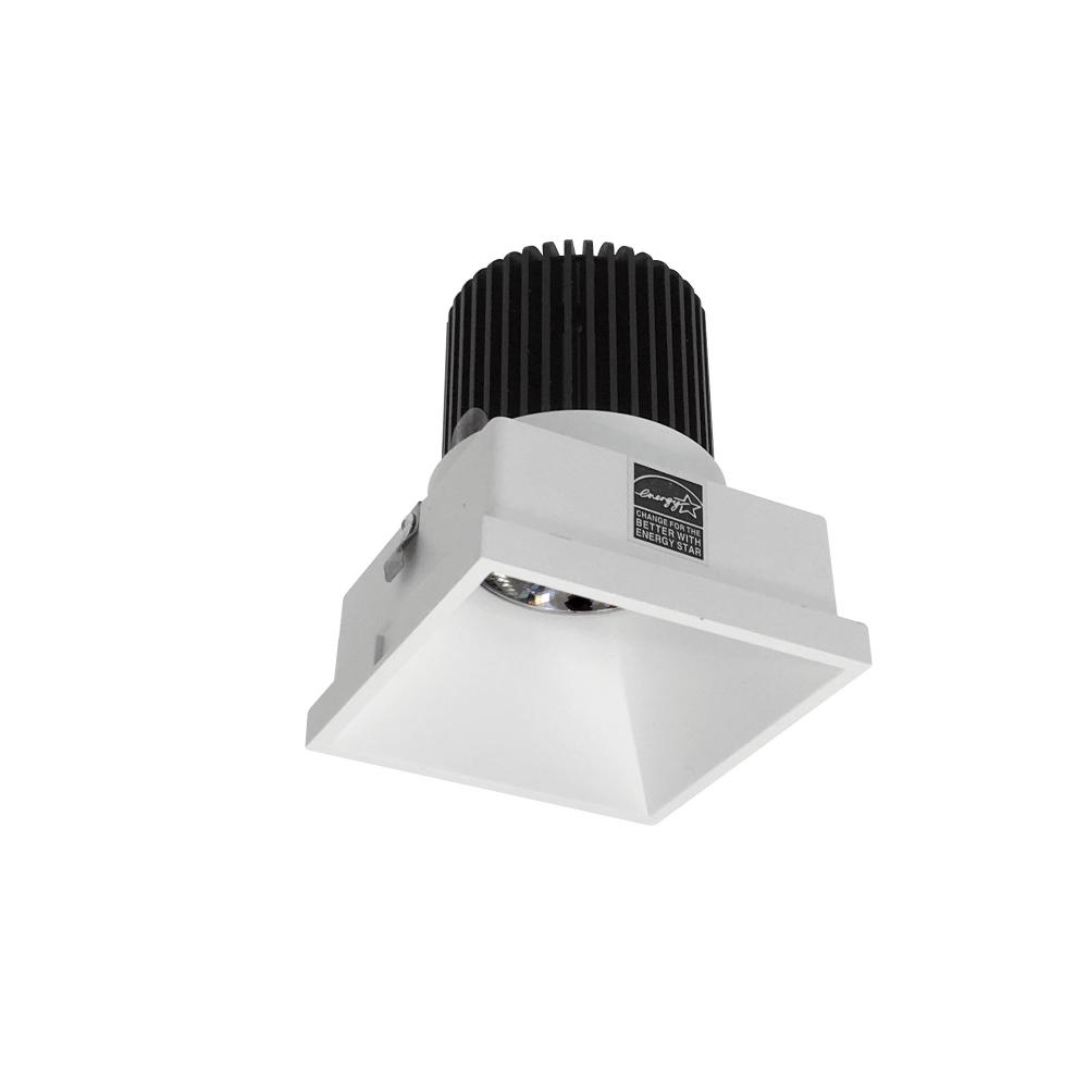 4" Iolite LED Square Trimless Downlight, 10-Degree Optic, 800lm / 12W, 3000K, Matte Powder White