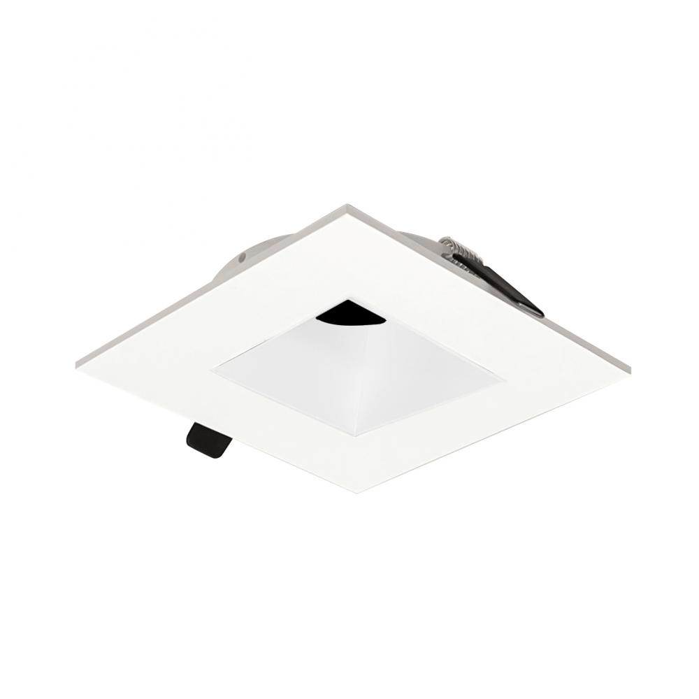 2" Iolite Can-less Square Downlight Trim, White finish