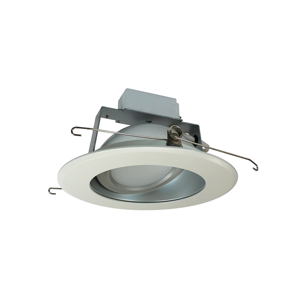 6" Cobalt Adjustable LED Retrofit, 1200lm / 14W, 3500K, Haze Reflector / White Flange, 120V-277V