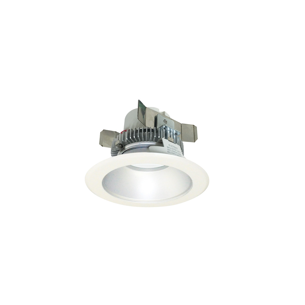 4" Cobalt Click LED Retrofit, Round Reflector, 750lm / 10W, 3000K, Haze Reflector / White Flange