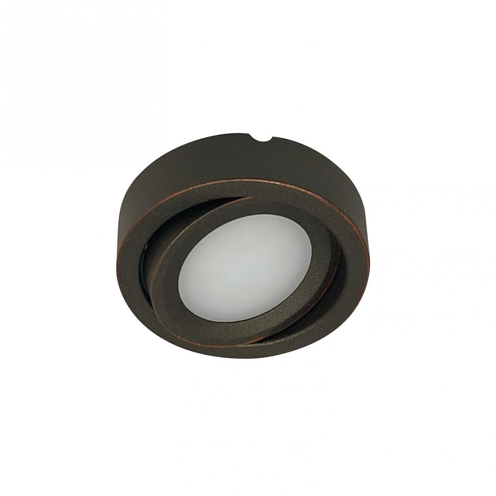 12V Josh Adjustable LED Puck Light, 300lm / 2700K, Bronze Finish