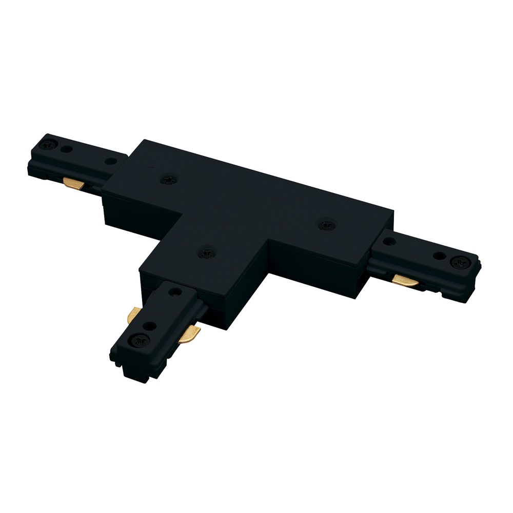 T Connector, 2 Circuit Track, Left Polarity, Black