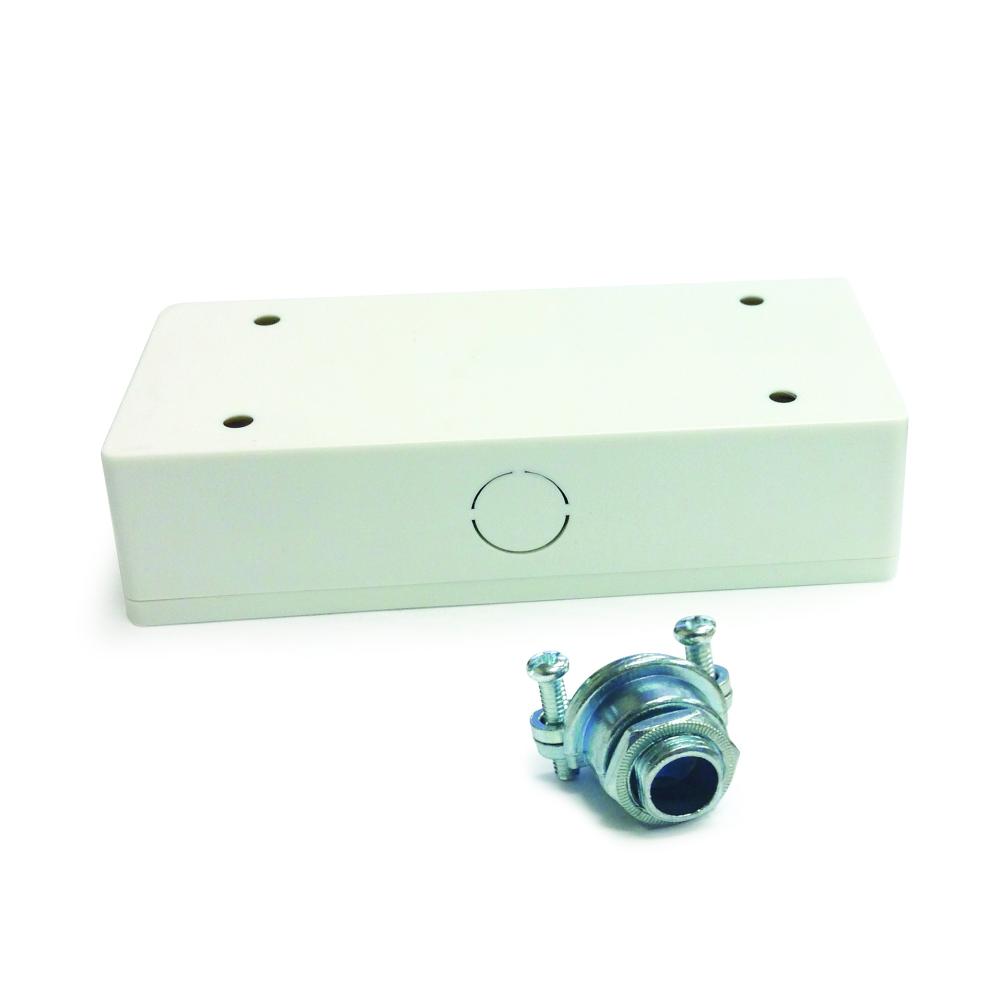 LEDUR Undercabinet J-Box w/ 2 Female Connectors, White