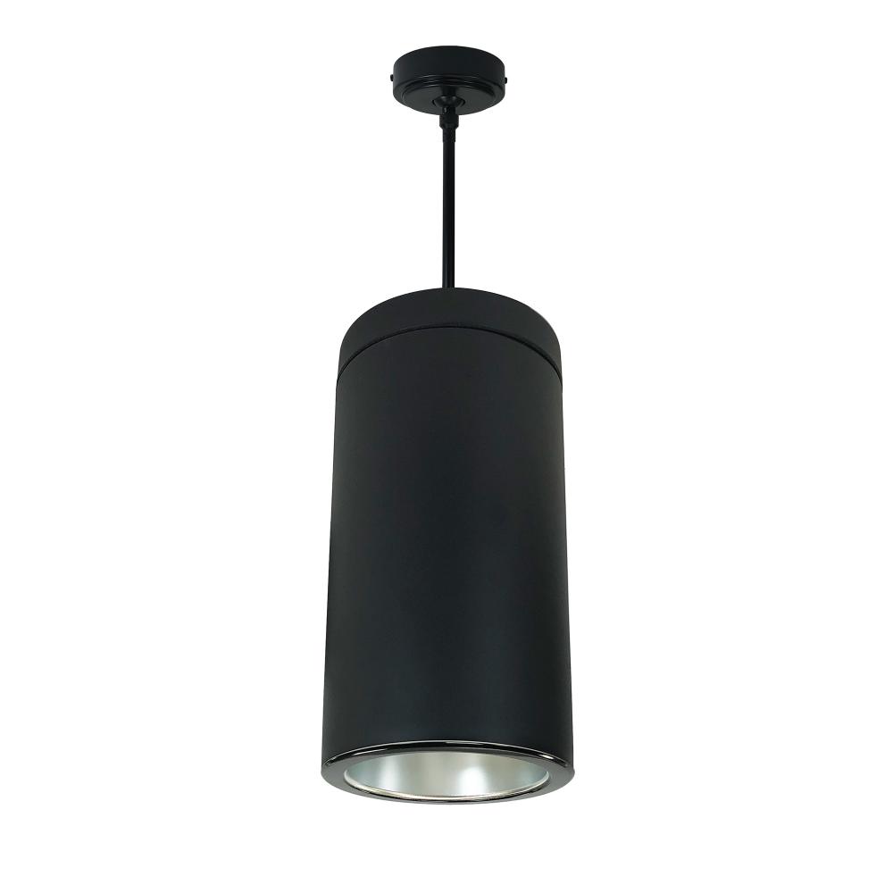 6" CYL PENDANT 2500L 30K REF. FLOOD. DIFF/BLK FLANGE 120V-277V 0-10V BLK CYL