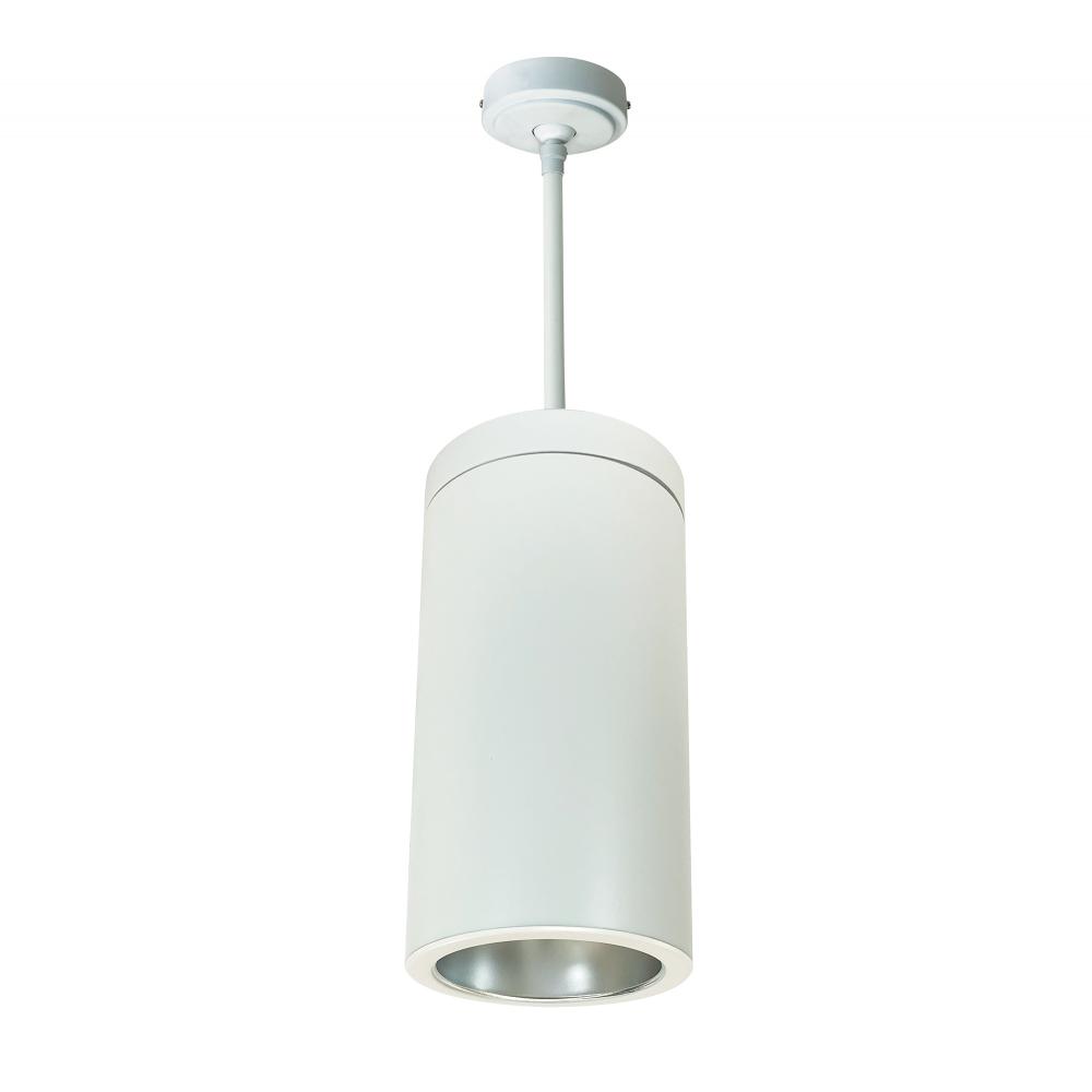 6" CYL PENDANT 2500L 30K REF. MED FLD. DIFF./WHT FLANGE 120V Triac/ELV WHT CYL