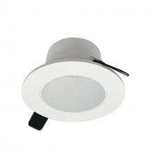 Nora NIOC-4RNDCMPW - 4" Iolite Can-less Round Downlight Trim, Matte Powder White finish