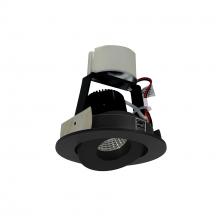 Nora NIR-4RGCDXBB - 4" Iolite LED Round Adjustable Gimbal Retrofit, 800lm / 12W, Comfort Dim, Black Finish