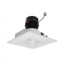 Nora NPRLV-4SNDSQ27XMPW - 4" Pearl Low Voltage LED Square Retrofit Reflector with Square Aperture, 1100lm / 11W, 2700K,