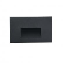 Nora NSW-740/30B - Ari LED Step Light w/ Horizontal Wall Wash Face Plate, 88lm / 5W, 3000K, Black Finish