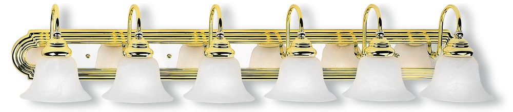 6 Light PB & Polished Chrome Bath Light