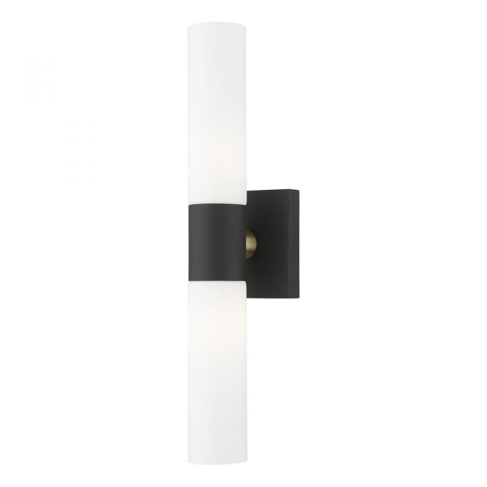 Textured Black ADA 2-Light Vanity Sconce