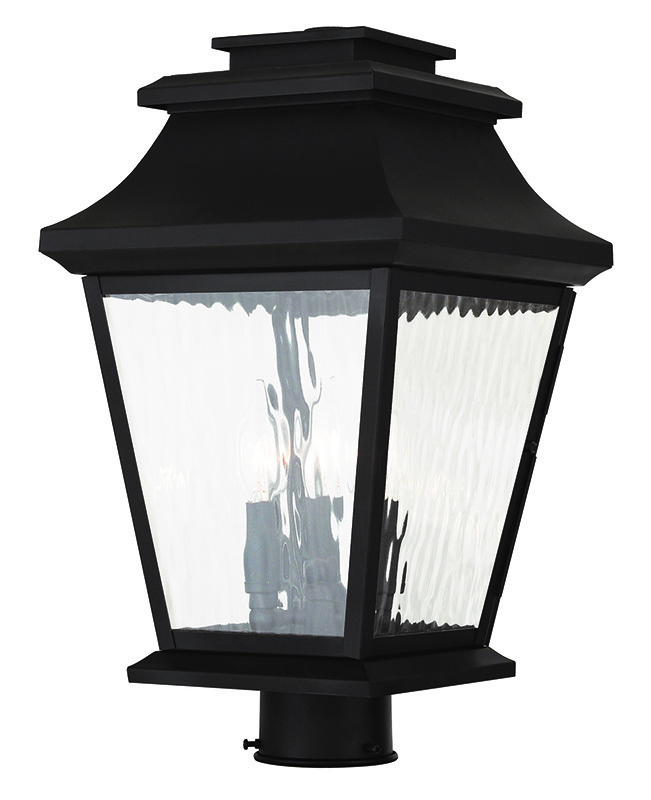 3 Light Bronze Outdoor Post Lantern