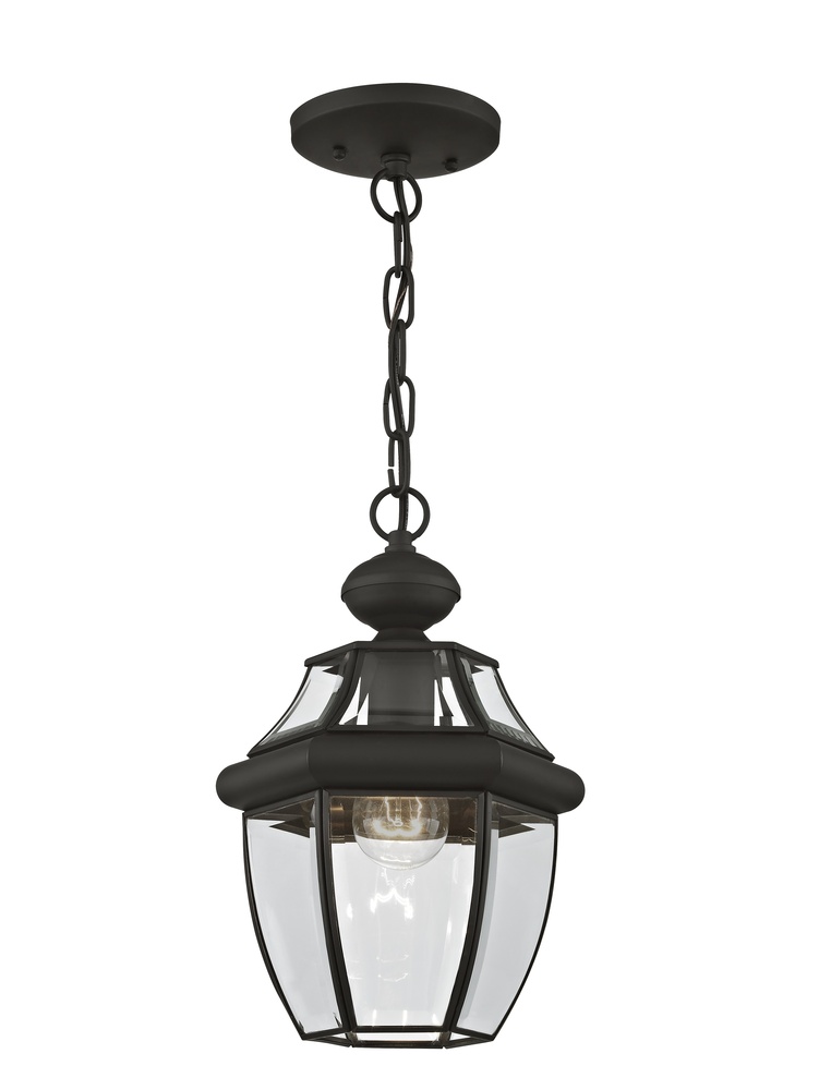 1 Light Black Outdoor Chain Lantern