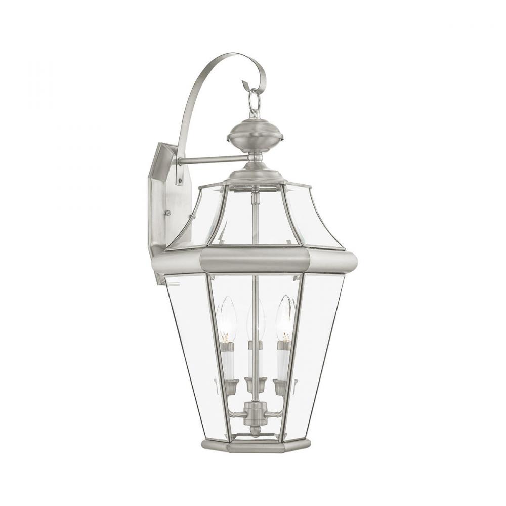 3 Light BN Outdoor Wall Lantern