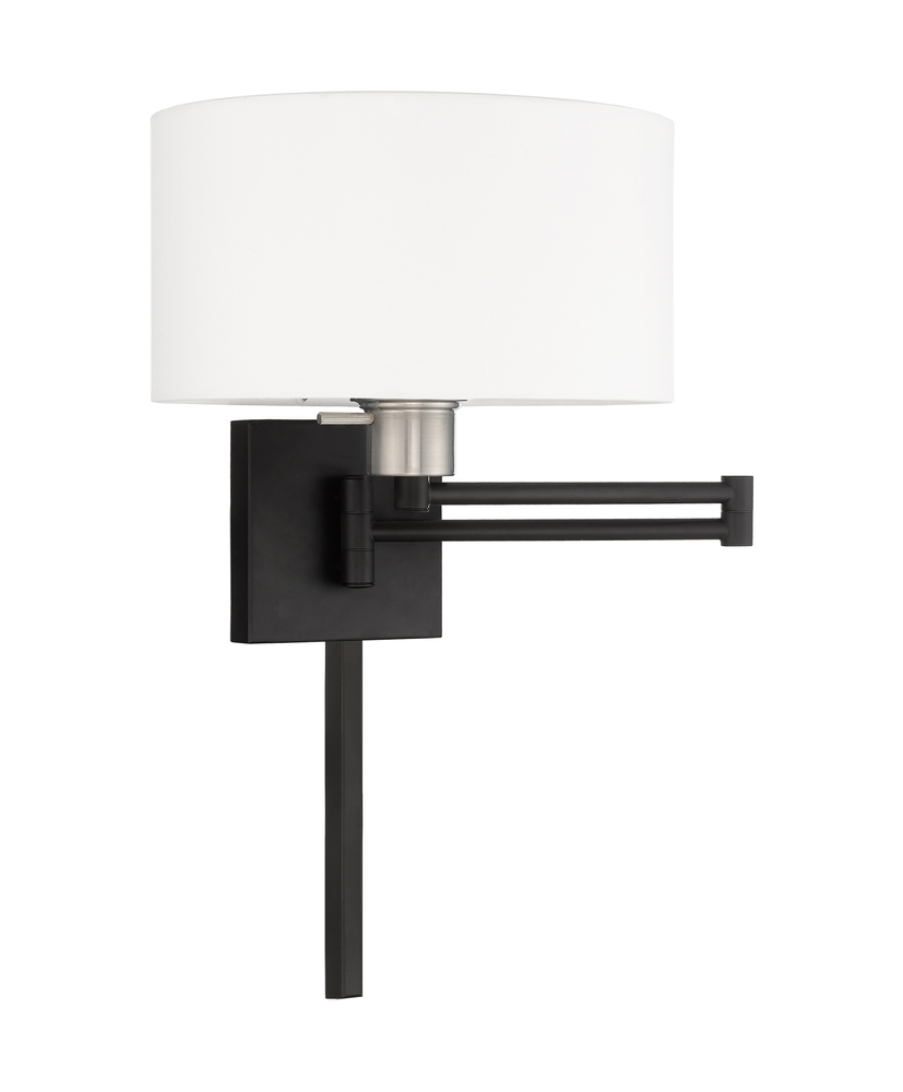 1 Lt Black Swing Arm Wall Lamp