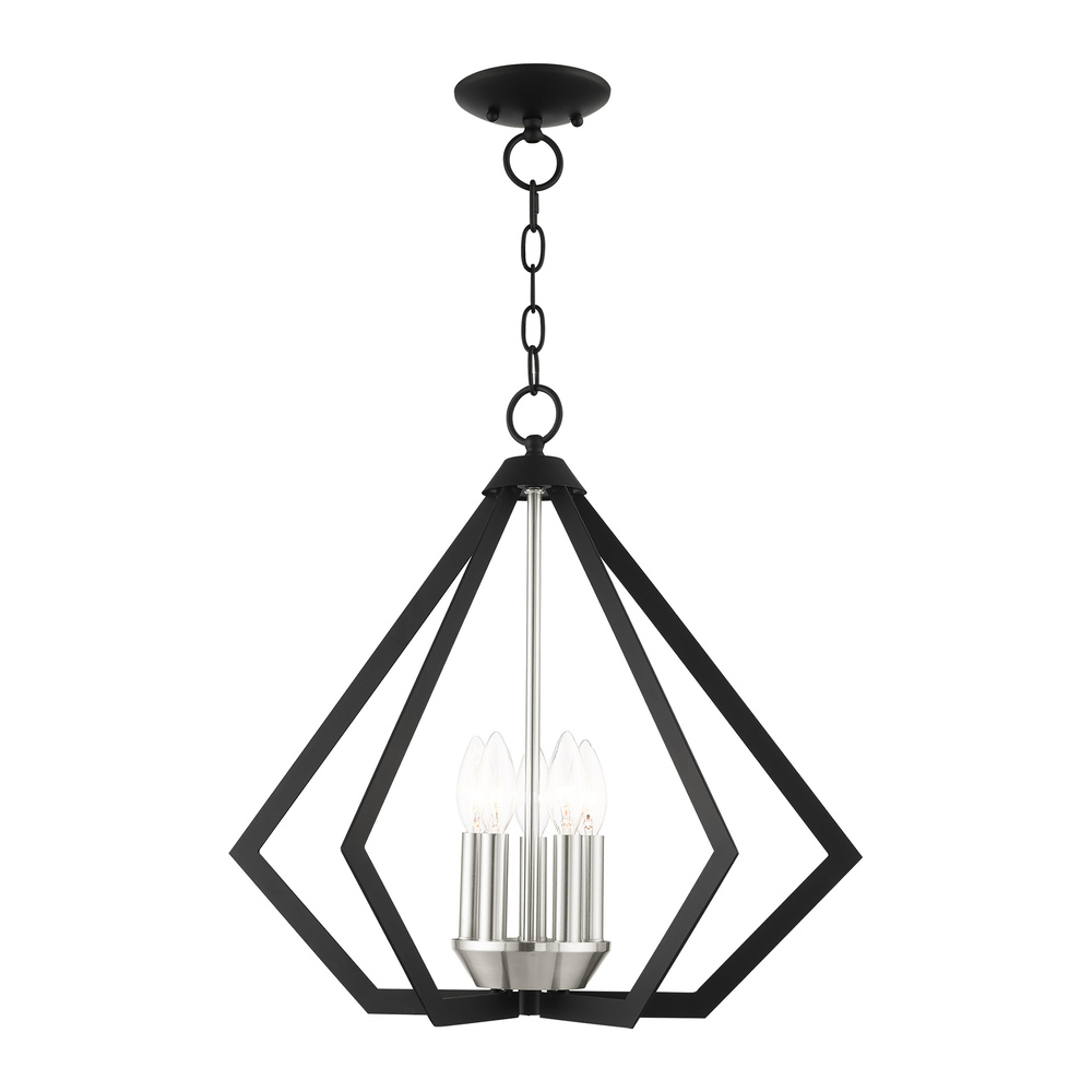 5 Lt Black Chandelier