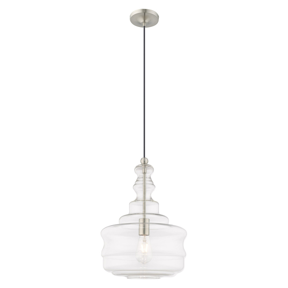 1 Lt Brushed Nickel Mini Pendant