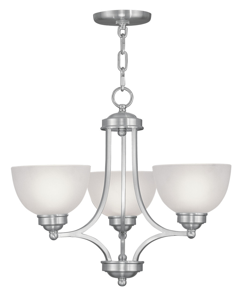 3 Light Brushed Nickel Chandelier