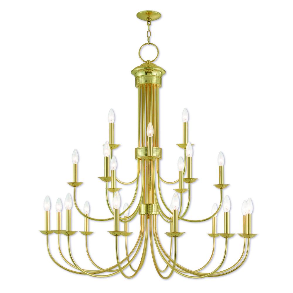 21 Lt PB Foyer Chandelier