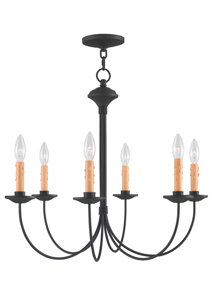 6 Light Black Chandelier