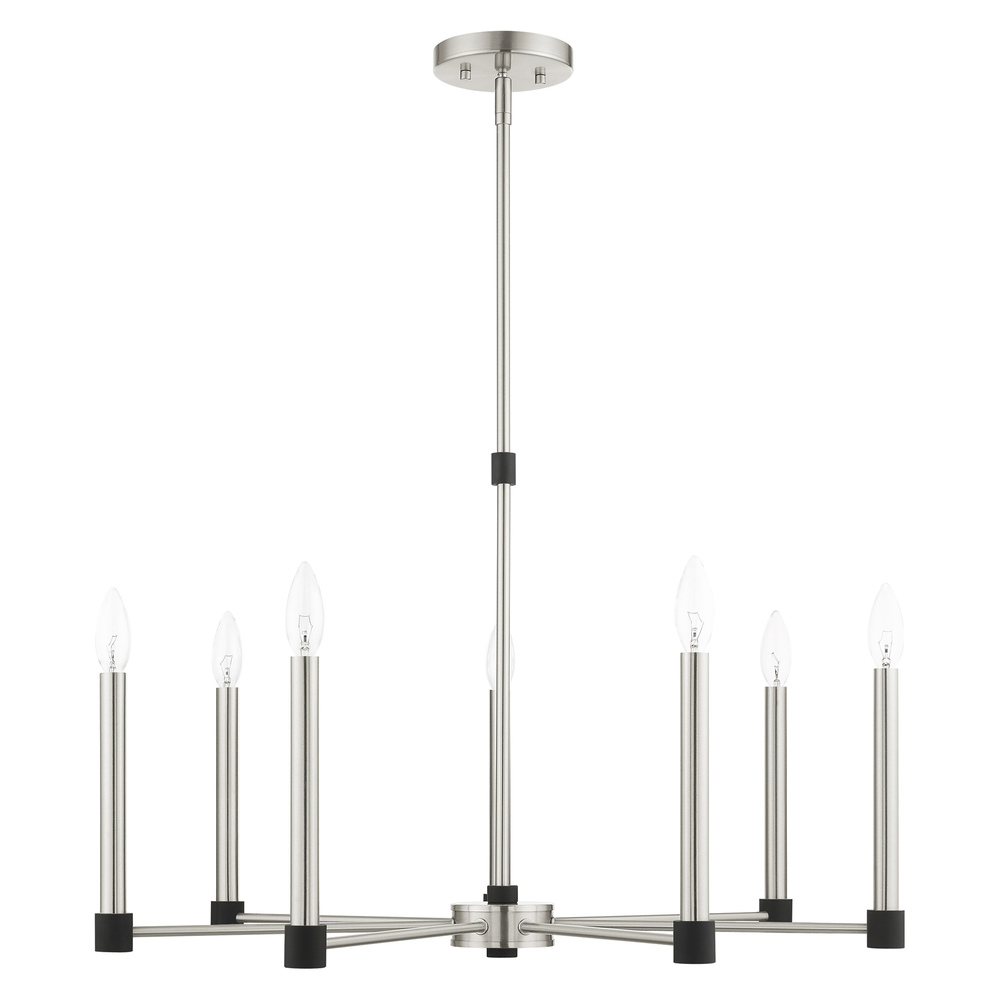 7 Lt Brushed Nickel Chandelier