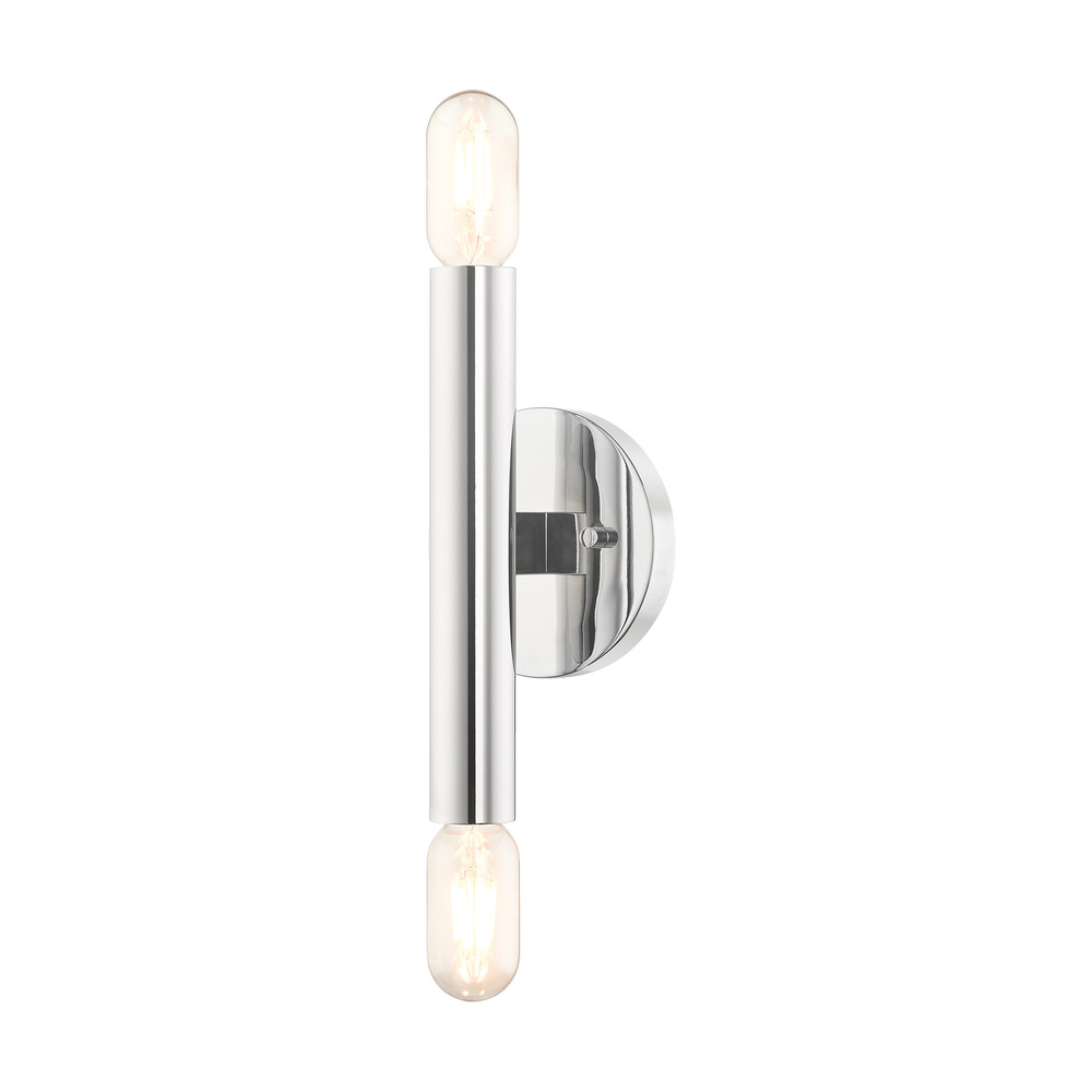 2 Lt Polished Chrome ADA Sconce