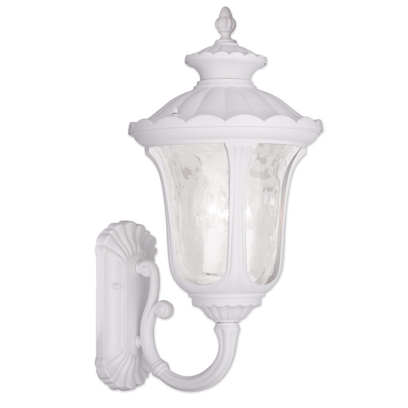 3 Light White Outdoor Wall Lantern