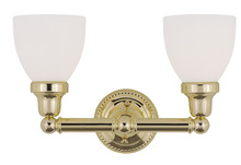 Livex Lighting 1022-02 - 2 Light Polished Brass Bath Light