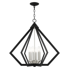 Livex Lighting 40926-04 - 6 Lt Black Chandelier