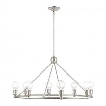 Livex Lighting 47168-91 - 8 Light Brushed Nickel Chandelier