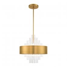 Livex Lighting 48874-08 - 8 Lt Natural Brass Pendant Chandelier