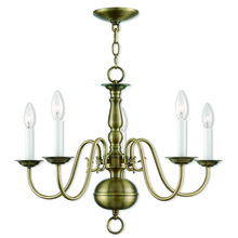 Livex Lighting 5005-01 - 5 Lt AB Chandelier