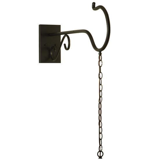 5.5"W X 36.5"D Shepherd's Hook Wall Sconce Hardware