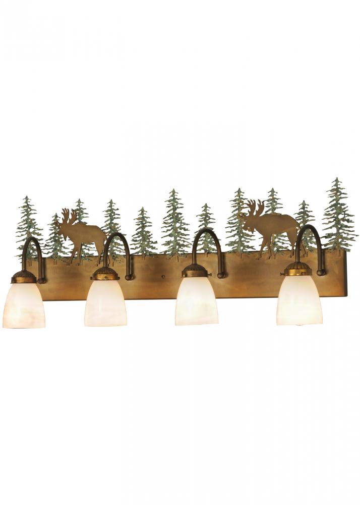 35"W Wandering Moose 4 LT Vanity Light