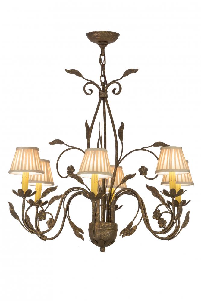 30"W Bordeaux 6 LT Chandelier