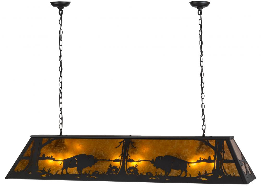 60" Long Buffalo at Lake Oblong Pendant