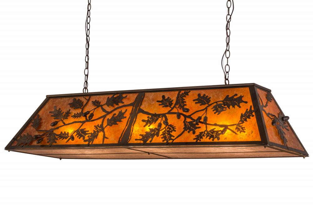 54" Long Oak Leaf & Acorn Oblong Pendant