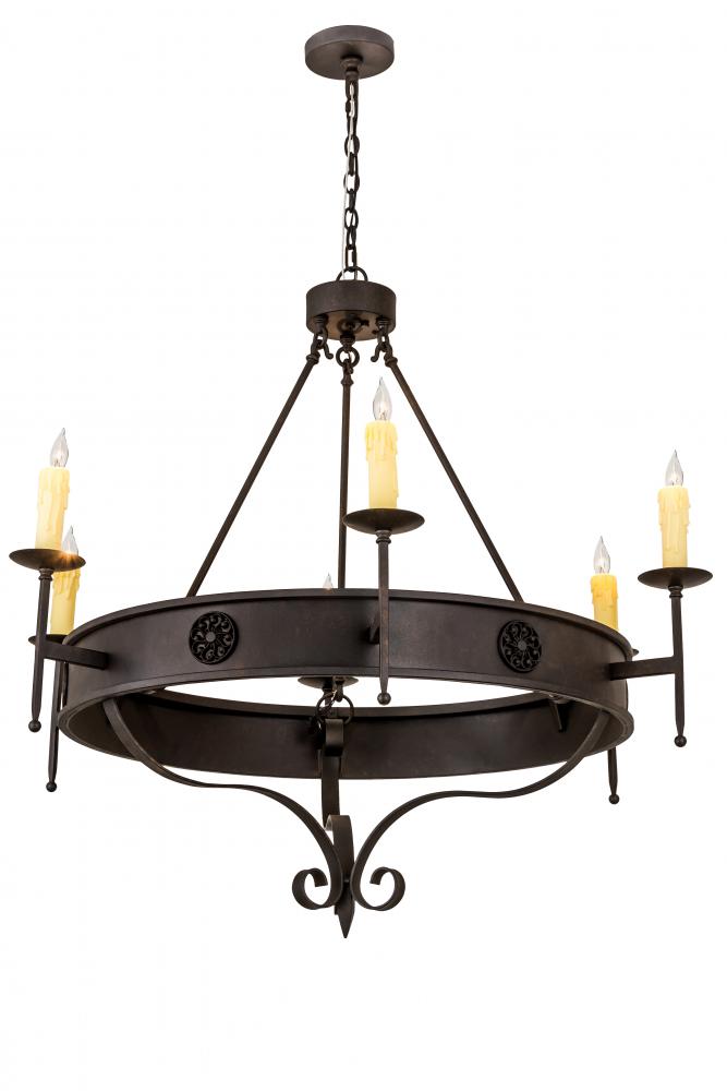 48"W Lorenzo 6 LT Chandelier