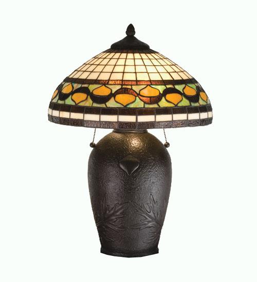 23"H Tiffany Acorn Table Lamp