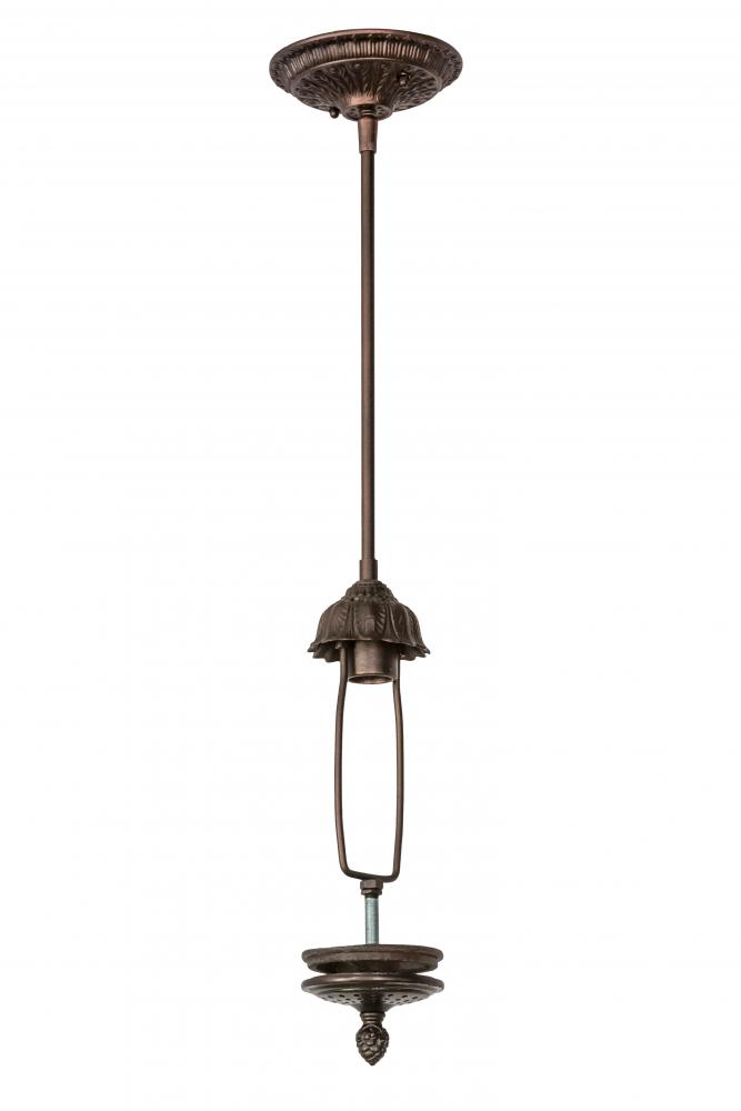 5.5"W Mahogany Bronze 1 LT Inverted Pendant Hardware