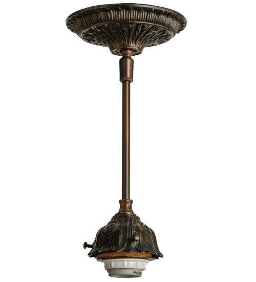 5" Wide Mahogany Bronze 1 Light Pendant Hardware