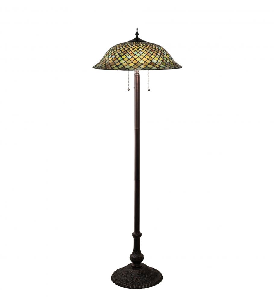 62" High Fishscale Floor Lamp