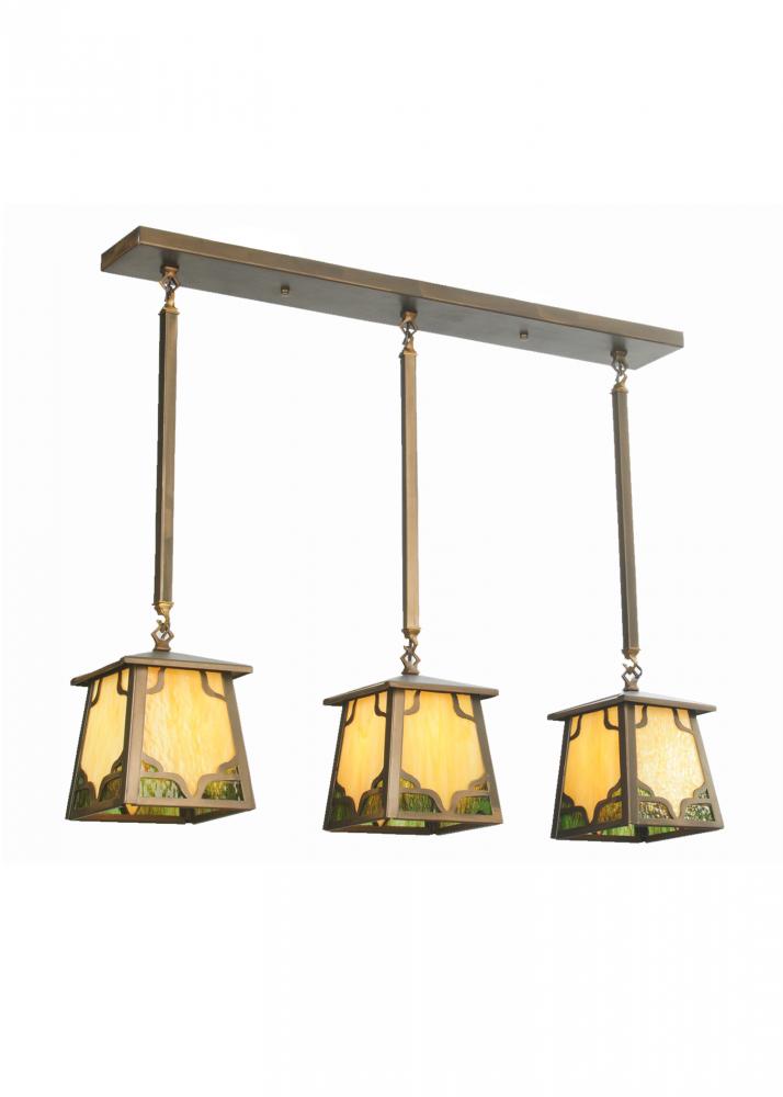 37" Long Kirkpatrick 3 Light Island Pendant