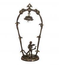 Meyda Blue 10243 - 19" High Cherub With Violin Mini Lamp