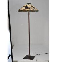 Meyda Blue 106506 - 60" High Pinecone Mission Floor Lamp