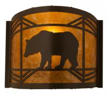 Meyda Blue 111779 - 12"W Lone Bear Wall Sconce