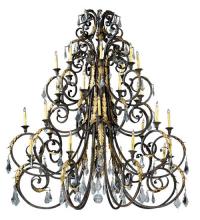 Meyda Blue 124019 - 72"W Serratina 32 LT Chandelier