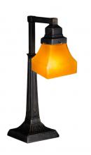 Meyda Blue 130167 - 20" High Bungalow Frosted Amber Desk Lamp