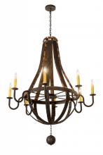 Meyda Blue 133273 - 48" Wide Barrel Stave Madera 8 LT Chandelier